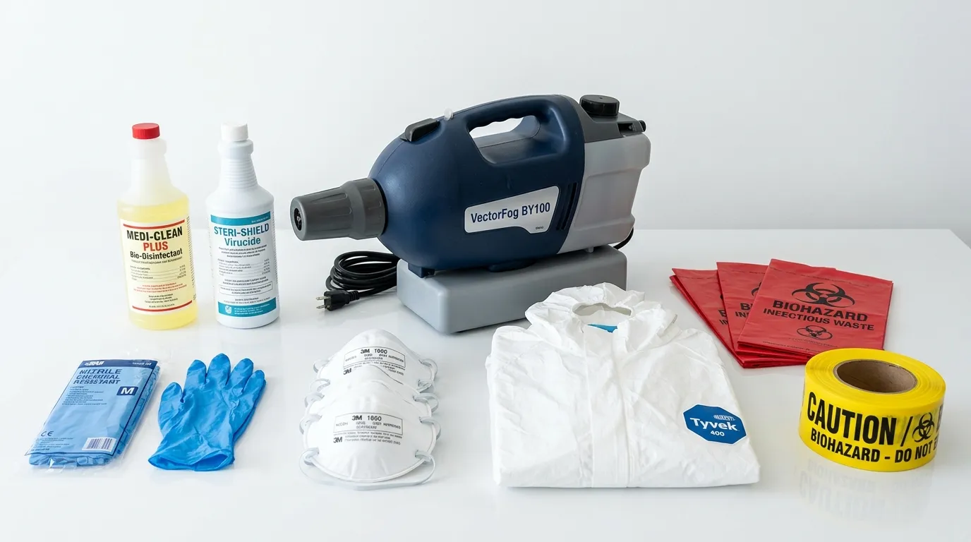 Professional biohazard remediation crew working in Ala Moana